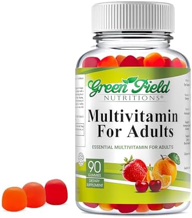 Gomitas Multivitamínicas Halal Greenfield Nutrition para Adultos - Sin Gelatina, con Vitamina D3, B6, B12, Zinc y C (90 piezas) - imagen 1