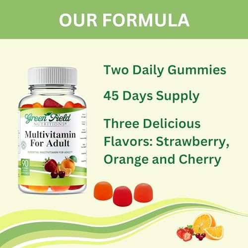 Gomitas Multivitamínicas Halal Greenfield Nutrition para Adultos - Sin Gelatina, con Vitamina D3, B6, B12, Zinc y C (90 piezas) - imagen 8