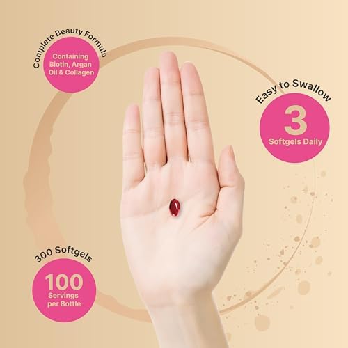Vitaminas NatureBell para Cabello, Piel y Uñas para Mujeres – 5000mcg de Biotina, Colágeno, Queratina, Ácido Hialurónico, Aceite de Argán y Complejo - imagen 4