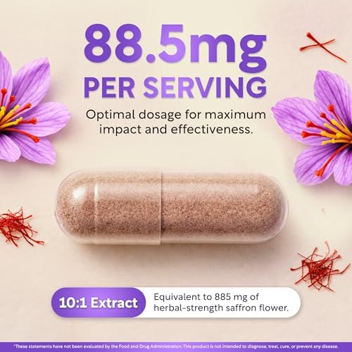 Suplemento de Azafrán Dalnara – 88.5mg de Extracto Puro por Porción, 90 Cápsulas (Suministro para 3 Meses), Fórmula No GMO para Concentración, Ánimo - imagen 3