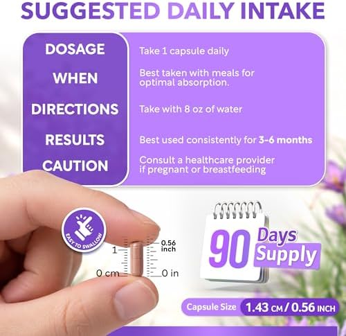 Suplemento de Azafrán Dalnara – 88.5mg de Extracto Puro por Porción, 90 Cápsulas (Suministro para 3 Meses), Fórmula No GMO para Concentración, Ánimo - imagen 5