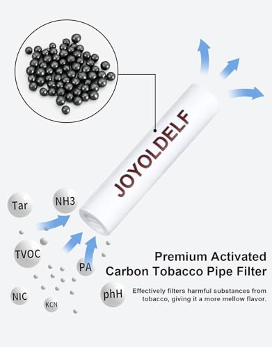Filtros de Carbón Joyoldelf de 9mm - 120 Piezas para Pipa de Tabaco con Experiencia de Fumar Superior - imagen 2
