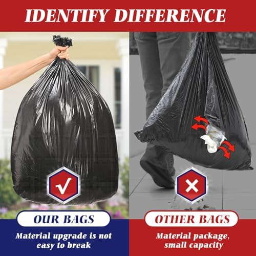 Bolsas de Basura Negras de 30-33 Galones, 100 Piezas con Cintas, Forros Grandes para Hogar, Cocina, Oficina y Desechos Exteriores - imagen 6