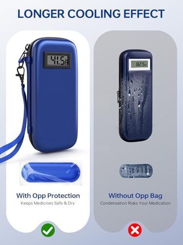 Estuche Portátil para Insulina DIGOAKO: Cooler Aprobado por TSA con Display de Temperatura, Ideal para Viajes y Uso Diario, Incluye 2 Paquetes de - imagen 4