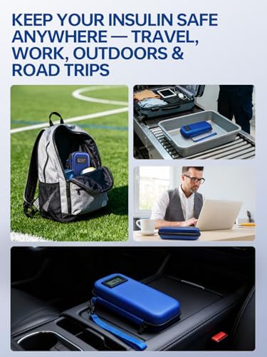Estuche Portátil para Insulina DIGOAKO: Cooler Aprobado por TSA con Display de Temperatura, Ideal para Viajes y Uso Diario, Incluye 2 Paquetes de - imagen 7