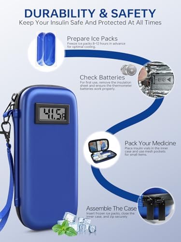 Estuche Portátil para Insulina DIGOAKO: Cooler Aprobado por TSA con Display de Temperatura, Ideal para Viajes y Uso Diario, Incluye 2 Paquetes de - imagen 8