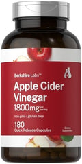 Cápsulas de Vinagre de Sidra de Manzana Horbaach 1800 mg | 180 Contenido | Suplemento Sin OGM y Libre de Gluten | Por Berkshire Labs - imagen 1