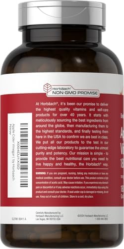 Cápsulas de Vinagre de Sidra de Manzana Horbaach 1800 mg | 180 Contenido | Suplemento Sin OGM y Libre de Gluten | Por Berkshire Labs - imagen 3