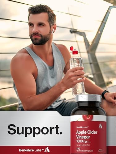 Cápsulas de Vinagre de Sidra de Manzana Horbaach 1800 mg | 180 Contenido | Suplemento Sin OGM y Libre de Gluten | Por Berkshire Labs - imagen 6