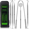 Kit de Herramientas Dentales para Limpieza de Dientes (6 Piezas) – Set de Cuidado Oral de Acero Inoxidable con Removedor de Placa, Escalador, Espejo - imagen 1