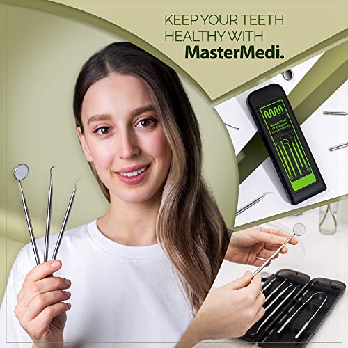 Kit de Herramientas Dentales para Limpieza de Dientes (6 Piezas) – Set de Cuidado Oral de Acero Inoxidable con Removedor de Placa, Escalador, Espejo - imagen 5