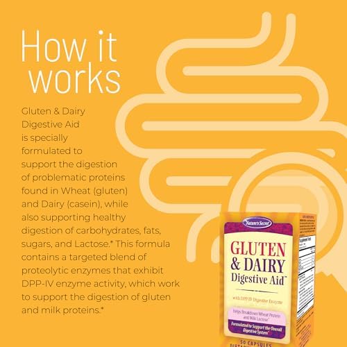Nature's Secret Digestivo Sin Gluten y Lácteos - 50 Cápsulas - Ayuda a Descomponer Proteína de Trigo y Lactosa - 25 Porciones - imagen 3