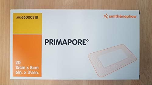 Venda de apósitos estériles Primapore de Smith & Nephew, 3-1/8 x 6 pulgadas, 20 unidades por caja, poliéster no tejido blanco - imagen 1
