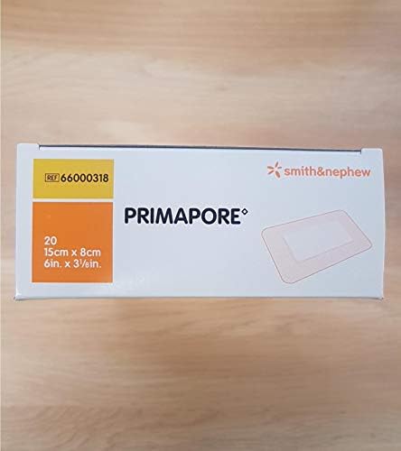 Venda de apósitos estériles Primapore de Smith & Nephew, 3-1/8 x 6 pulgadas, 20 unidades por caja, poliéster no tejido blanco - imagen 3