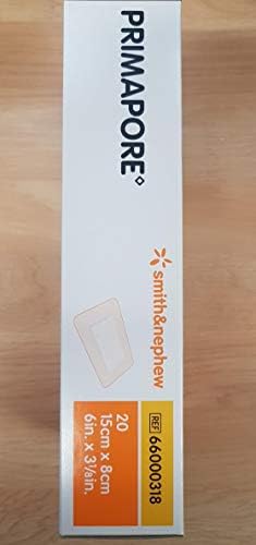 Venda de apósitos estériles Primapore de Smith & Nephew, 3-1/8 x 6 pulgadas, 20 unidades por caja, poliéster no tejido blanco - imagen 4