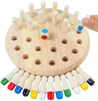 Actividades para Personas Mayores con Demencia – Ajedrez de Madera para Memoria, Juguetes y Juegos para Alzheimer, Alternativa a Manta de Fidget, - imagen 1