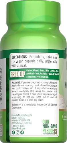 Cápsulas de Suplemento de Melena de León de Nature's Truth | 50 Contenido | con BioPerine | Fórmula Vegana, No GMO y Sin Gluten - imagen 7