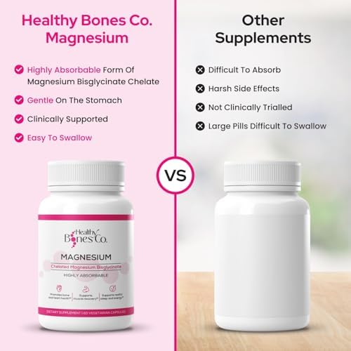 Cápsulas de Bisglicinato de Magnesio Quelado 300mg - Suplemento Vegetariano para Recuperación Muscular, Sueño y Soporte Óseo y Cardiaco - 1 Mes de - imagen 4