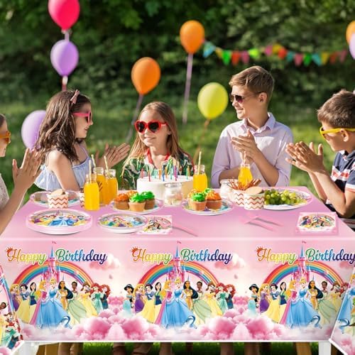 Juego de Decoraciones de Cumpleaños de Princesa de 97 Piezas, Platos y Servilletas para Fiestas, Suministros de Decoración para Cumpleaños de Niña, - imagen 5