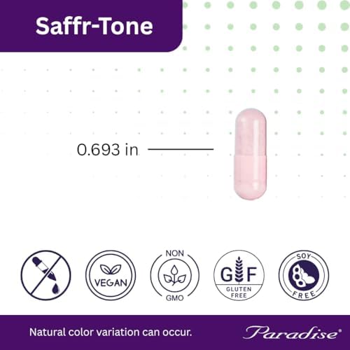 Saffr-Tone de Paradise Herbs, Extracto de Azafrán, Extracto Completo, Súper Potente, Ultra Puro, Vegano, No Transgénico, Sin Gluten, 60 Cápsulas - imagen 5