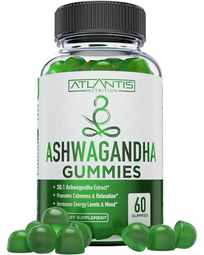 Gomitas de Ashwagandha Atlantis Nutrition - Extracto 30:1 - Promueve la Calma, Mejora el Ánimo, Aumenta Energía & Fortalece el Sistema Inmunológico - - imagen 1