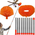 Kit de limpieza de alta alcance de 20+ pies, plumero para telarañas y ventiladores de techo con poste extensible de 3-14 pies, plumero de microfibra - imagen 1