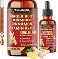 Extracto Líquido Penhoment 11 en 1 con Jengibre, Cúrcuma, Canela de Ceilán, Vitamina D3, K2, Berberina, Ajo y Pimienta Negra - 1 FL Oz - Suministro - imagen 1