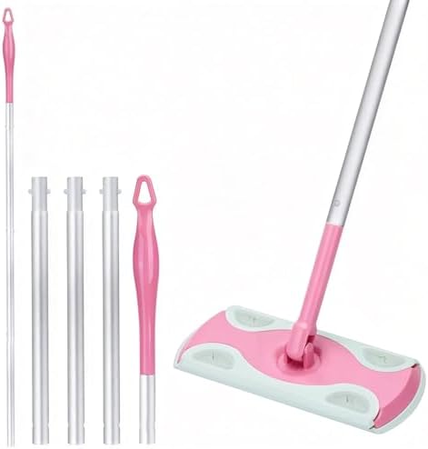 Mango de Mopa Compatible con Swiffer, Mango Extra Largo Desmontable Rosa para Swiffer - imagen 1