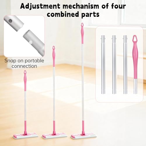 Mango de Mopa Compatible con Swiffer, Mango Extra Largo Desmontable Rosa para Swiffer - imagen 7