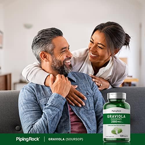 Cápsulas de Graviola Piping Rock | 120 Contenido | Suplemento de Hoja | Extracto Herbal Concentrado | Sin OGM, Sin Gluten - imagen 6