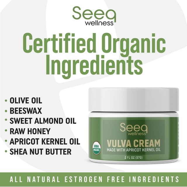 Bálsamo Orgánico para Vulva Seeq Wellness, Cuidado Íntimo, Soporte para Menopausia, Alivia Sequedad, Picazón, Ardor e Irritación - 2 oz - imagen 3