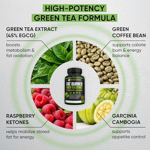 Píldoras para Quemar Grasa de Té Verde - Suplemento Dietético para Hombres y Mujeres - Acelerador del Metabolismo y Supresor del Apetito - 60 Cápsulas - imagen 4