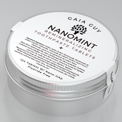 NanoMint | Tabletas de Pasta Dental Remineralizantes | Hidroxiapatita Nano Sin Flúor | 124 Tabletas | Ecológicas y Viaje | Refresca el Aliento y - imagen 2
