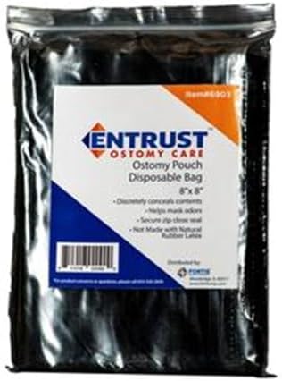 Bolsa desechable para ostomía 8x8 de Fortis Entrust (60 bolsas por paquete) - imagen 1