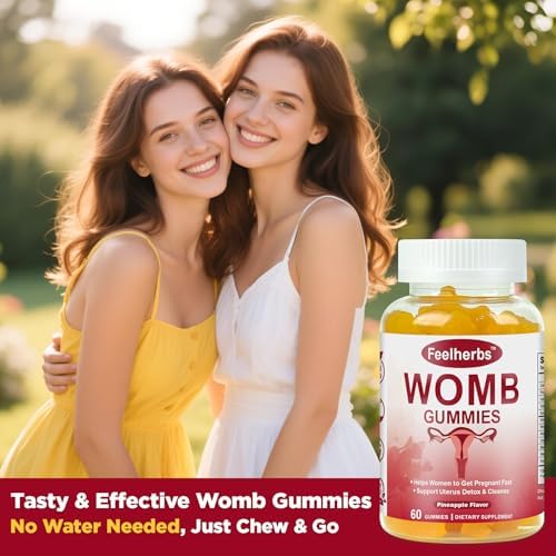 Gomitas Womb para Mujeres, Limpieza de Ovarios y Útero, Balance Femenino de Piña, Soporte Vegano para Fertilidad, 60 piezas - imagen 5