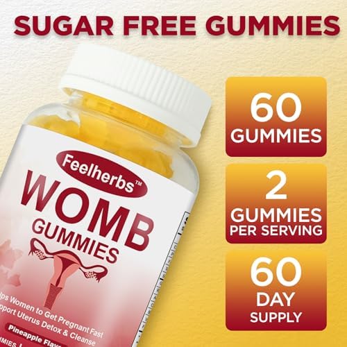 Gomitas Womb para Mujeres, Limpieza de Ovarios y Útero, Balance Femenino de Piña, Soporte Vegano para Fertilidad, 60 piezas - imagen 6