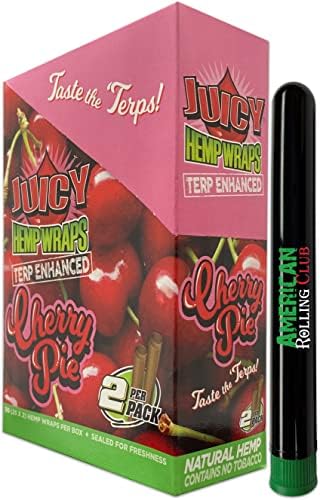 Juicy Wraps Cherry Pie - 25 Paquetes (2 Wraps por Paquete) Incluye Caja de Exhibición y Ahorra Cigarrillos ARC (Juicy Jays) - imagen 1