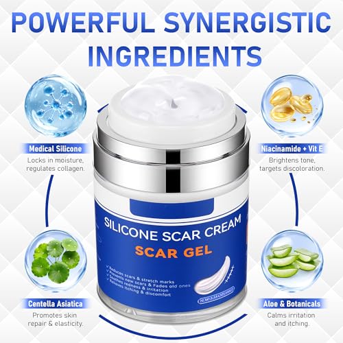 Crema de Gel de Silicona Crobirware - [3.53 oz / 100g] Paquete Jumbo - Gel Avanzado para Cicatrices Nuevas y Viejas, Cesáreas, Estrías, Cirugías, - imagen 3