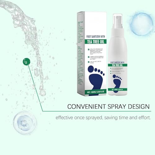 Spray Desinfectante para Pies 2PCS con Aceite de Árbol de Té, 100 ml/3.5 oz, Spray Transparente - imagen 7