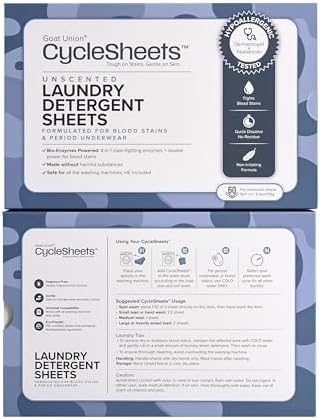 Goat Union CycleSheets Detergente en Hoja Sin Fragancia | Probado por Dermatólogos y Pediatras | Enzimas Biodegradables | Hipoalergénico, Suave con - imagen 2