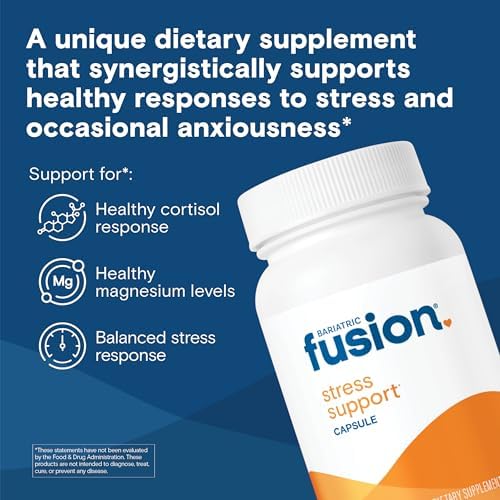 Suplemento Vegano Bariatric Fusion para el Estrés con Magnesio y Ashwagandha | Vitamina Diaria para Hombres y Mujeres | Libre de Gluten, Lácteos y - imagen 2