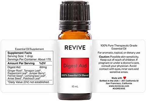 Mezcla de Aceites Esenciales Digest Aid de Revive Essential Oils - 100% Puro Grado Terapéutico, para Difusor, Humidificador, Masaje, Aromaterapia, - imagen 2
