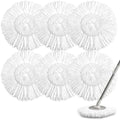 Cabezal de Repuesto para Mop Giratorio NICEMOVIC 6 Piezas, Tamaño Estándar, Forma Redonda, Microfibra Lavable a Máquina y Fácil de Limpiar - imagen 1