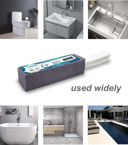 Paquete de 8 piedras pómez para inodoro con mango, ideales para limpieza del baño, incluye manuales de uso. - imagen 5