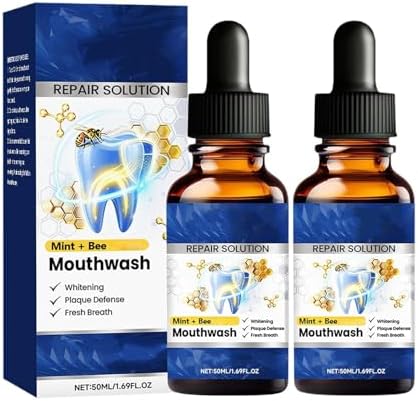 Solución Oral Beerakt de 2 Piezas, Enjuague Bucal Sabor Menta, Mejora la Higiene Oral y Proporciona Aliento Fresco Duradero, Cuidado Bucal Diario - imagen 1