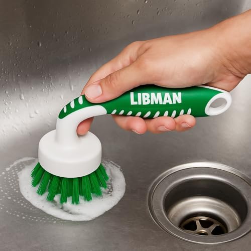 Cepillo Curvo de Cocina Libman, Set de 3 Cepillos de Limpieza Ergonómicos para Fregar Platos - imagen 3