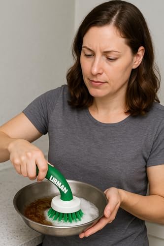 Cepillo Curvo de Cocina Libman, Set de 3 Cepillos de Limpieza Ergonómicos para Fregar Platos - imagen 4