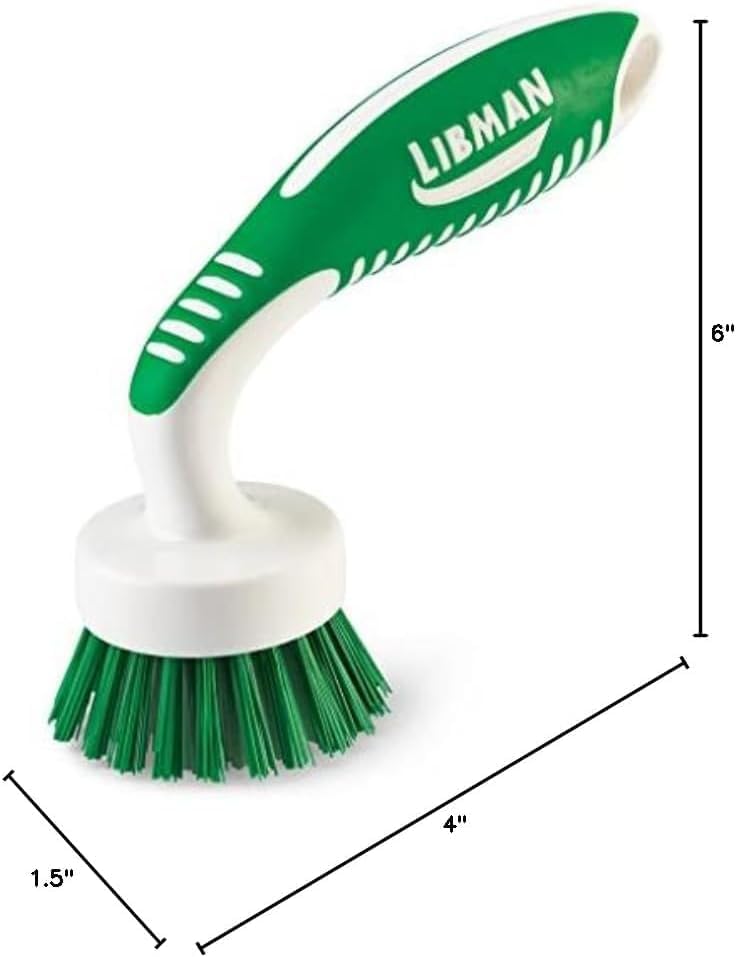 Cepillo Curvo de Cocina Libman, Set de 3 Cepillos de Limpieza Ergonómicos para Fregar Platos - imagen 5