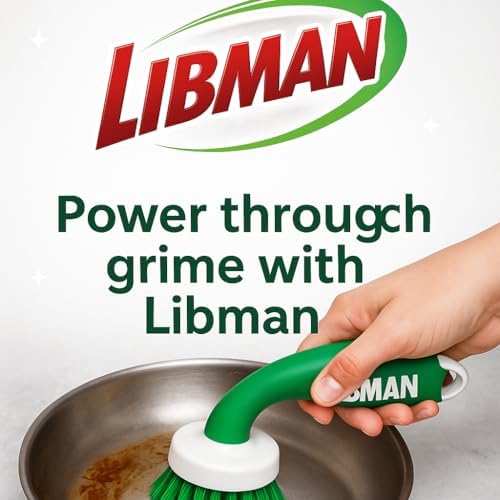 Cepillo Curvo de Cocina Libman, Set de 3 Cepillos de Limpieza Ergonómicos para Fregar Platos - imagen 6