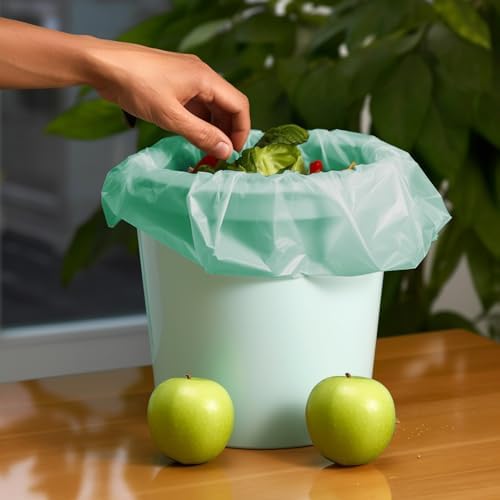 Bolsas de Basura Compostables de 1.2 Galones, 150 Piezas, Bolsas Biodegradables AYOTEE para Basura Pequeña de 1-2 Galones y 4-8 Litros - imagen 7